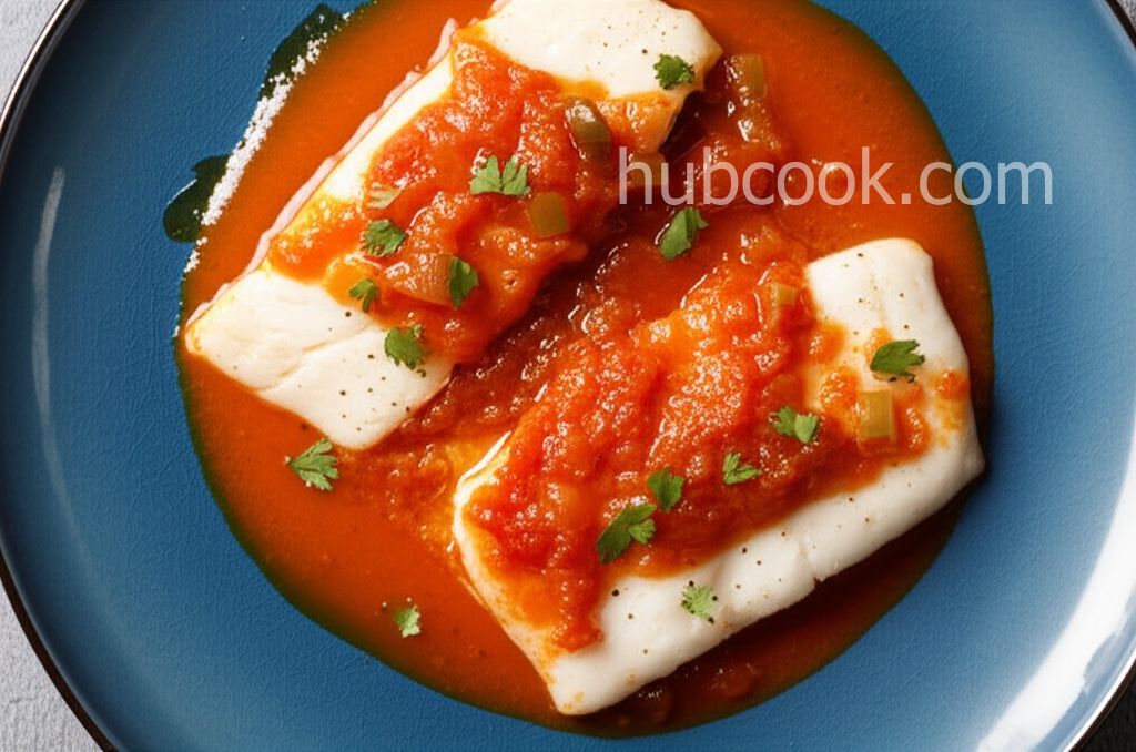 Sole Steamed with Tomato-Leek Sauce