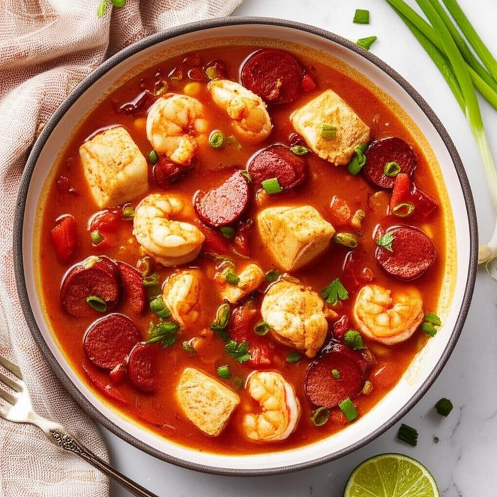 Spicy Tomato, Seafood, and Chorizo Stew