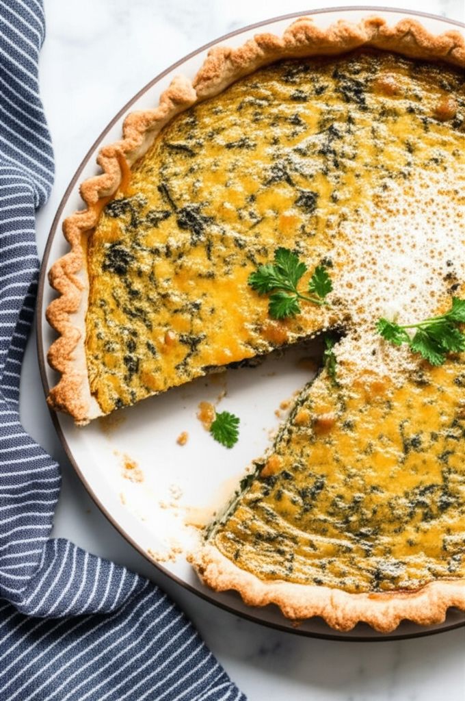 Spinach and Red Chard Quiche
