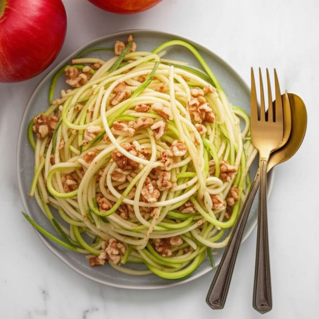 Spiralized Apple 'Spaghetti' with Cinnamon Dressing