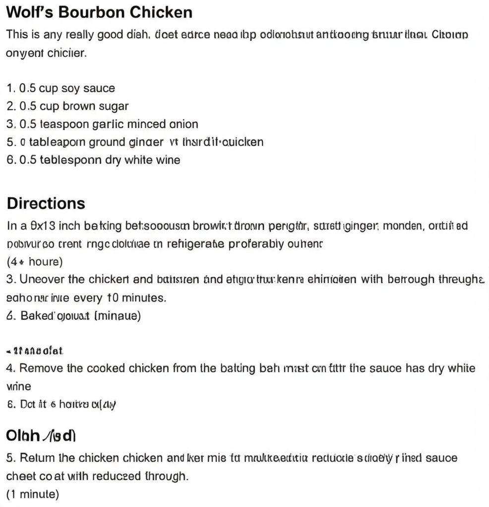 Wolf's Bourbon Chicken