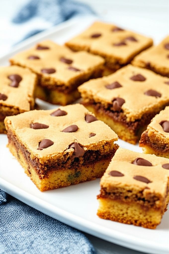 Abbey's Easy Chocolate Chip Cake Mix Bar Cookies
