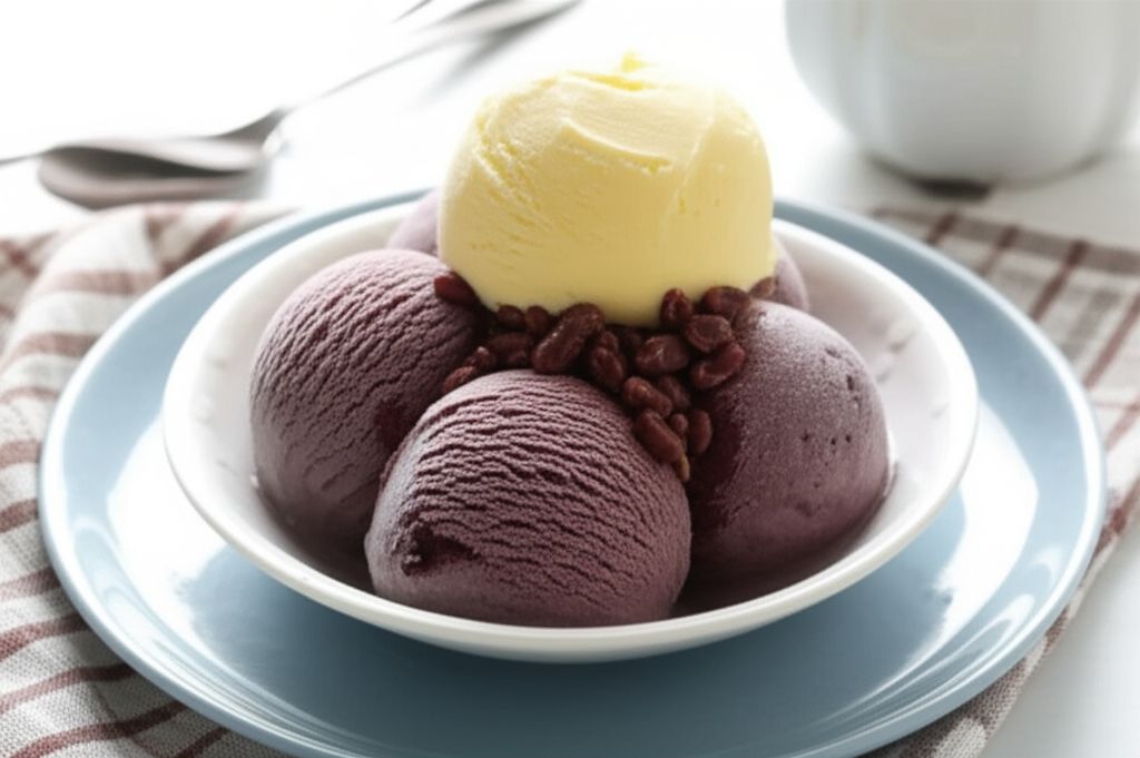 Azuki Ice Cream (Japanese Red Beans Ice Cream)