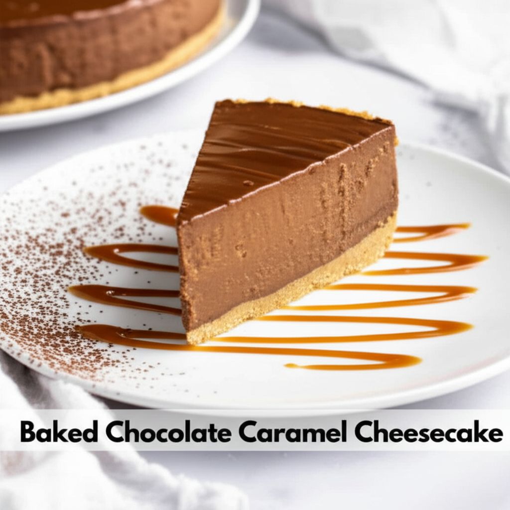 Baked Chocolate Caramel Cheesecake