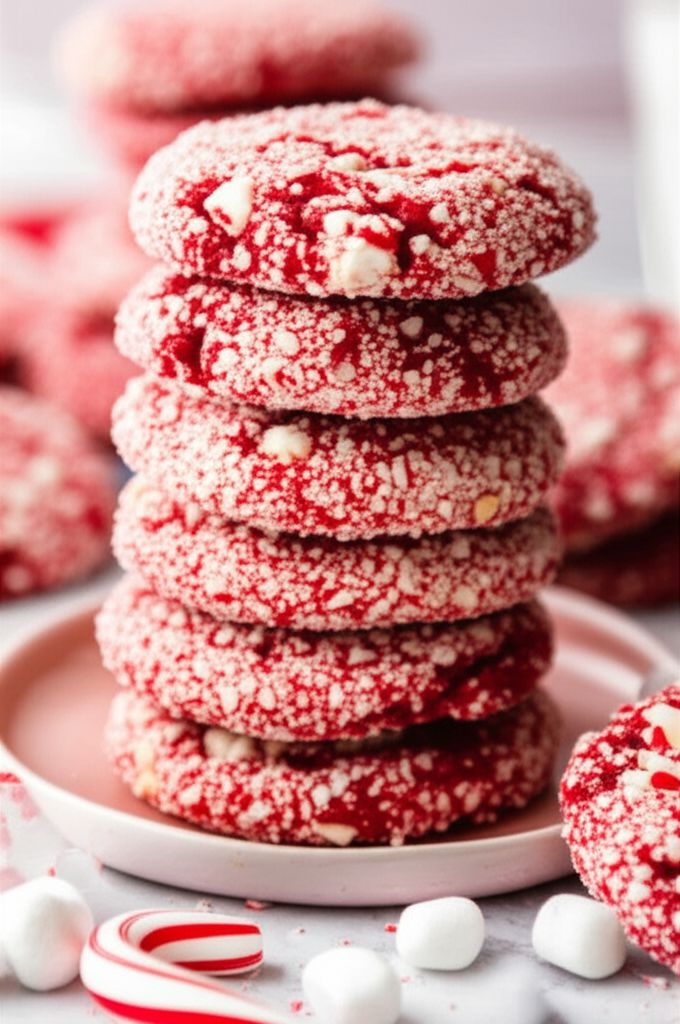 Candy Cane Hot Chocolate Cookies