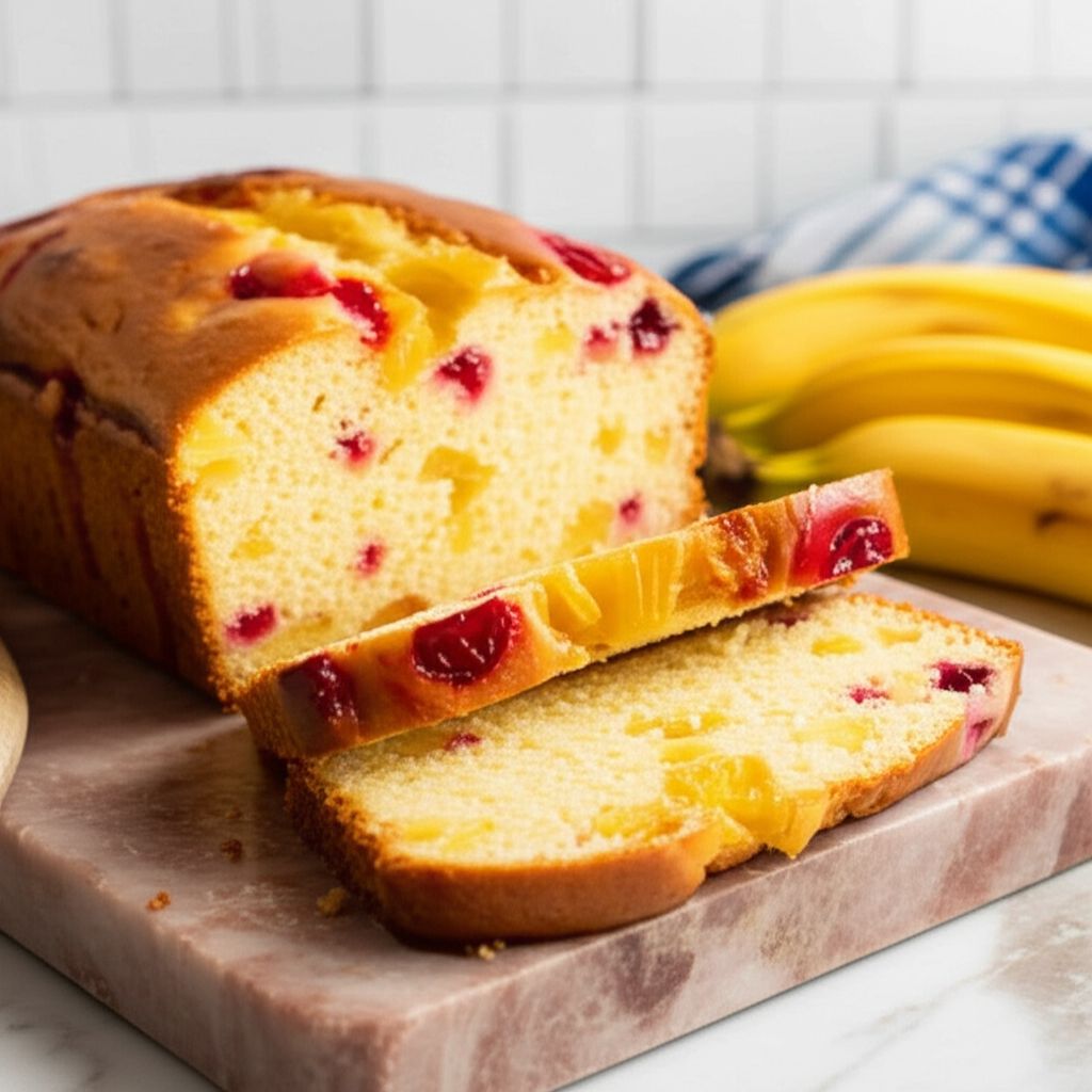 Cherry Pineapple Banana Bread
