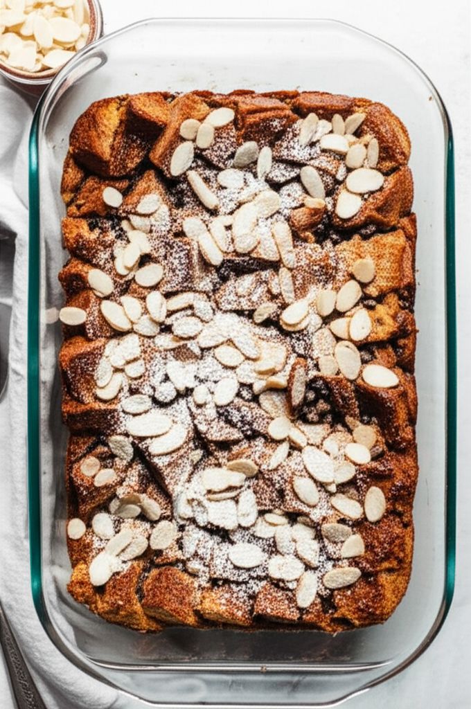 Chocolate Almond Bread Pudding