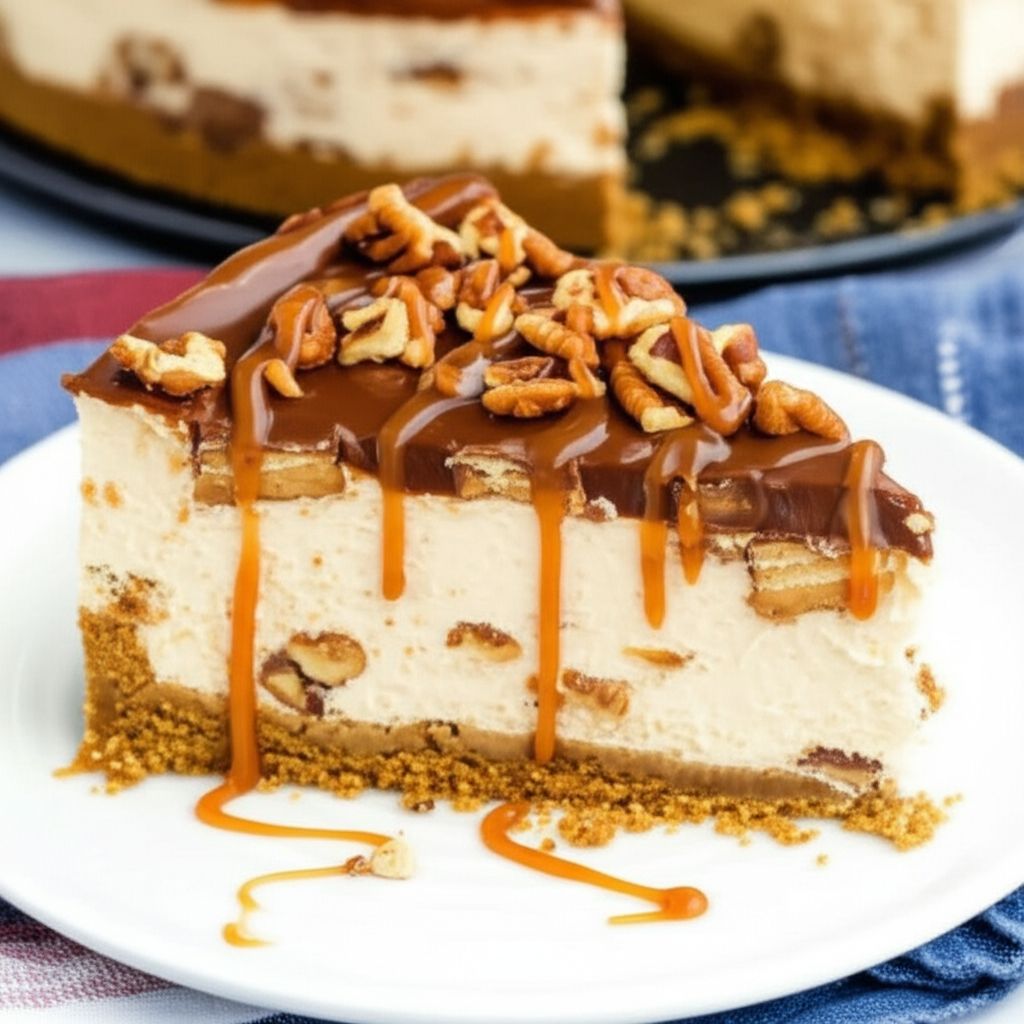 Chocolate Caramel Nut Cheesecake