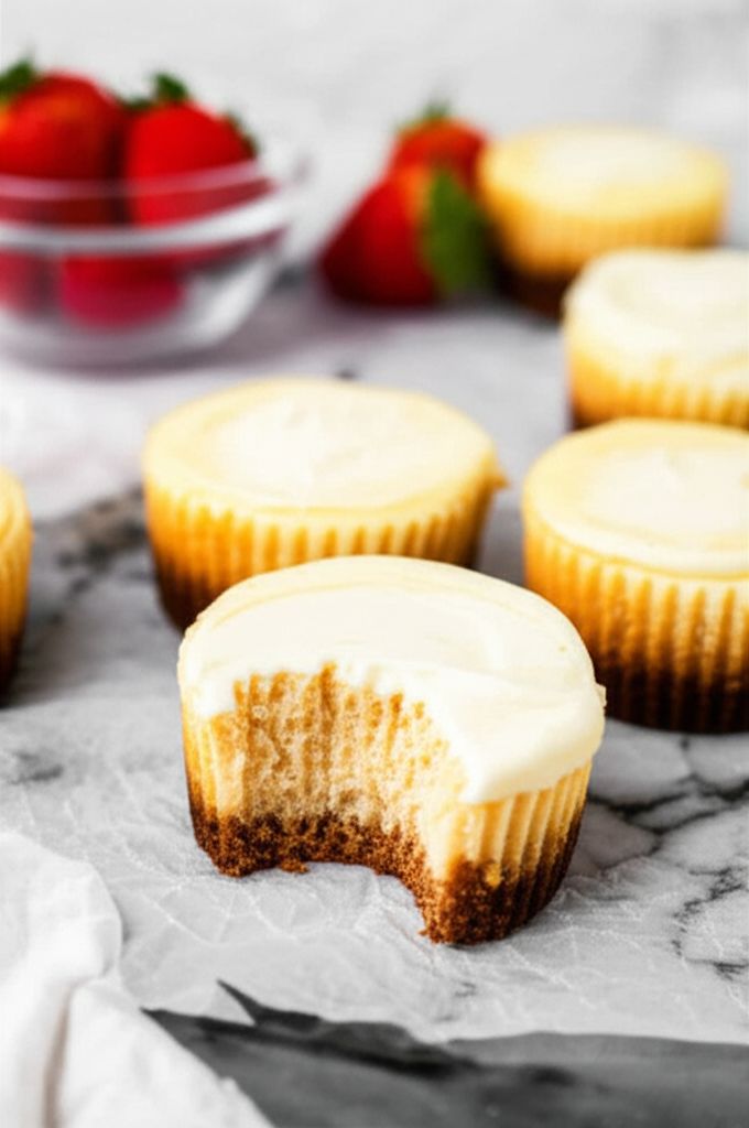 Cream Cheese Cupcakes with Sour Cream Topping