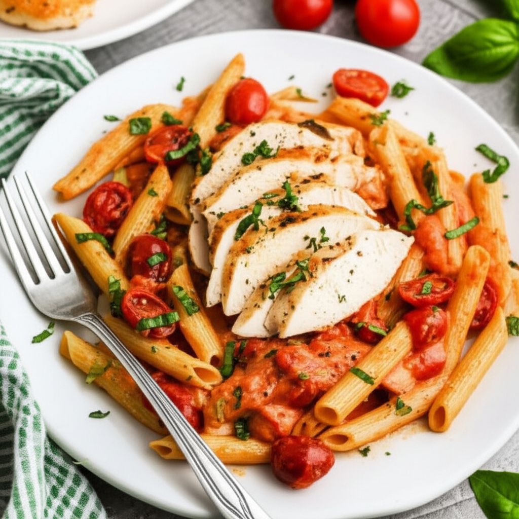 Creamy Tomato-Basil Pasta with Chicken