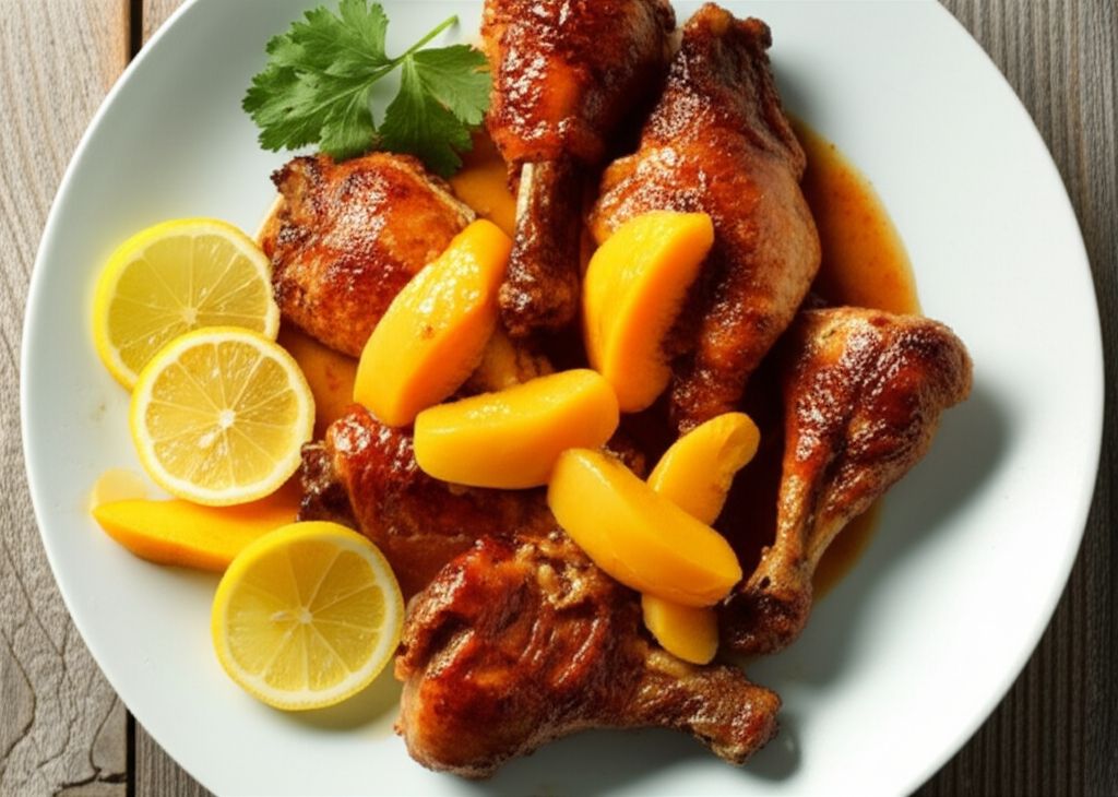 Drumsticks with Peach and Honey