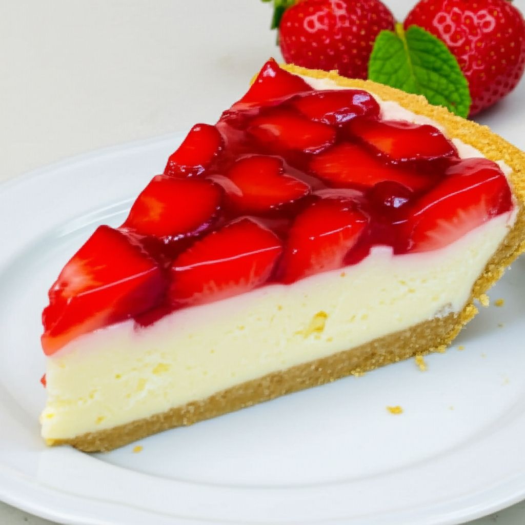 Fresh Strawberry Cheesecake Pie
