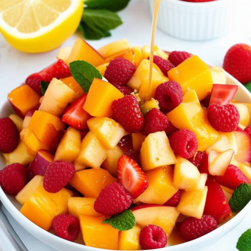 Fruit Salad with Lemon-Cinnamon Syrup