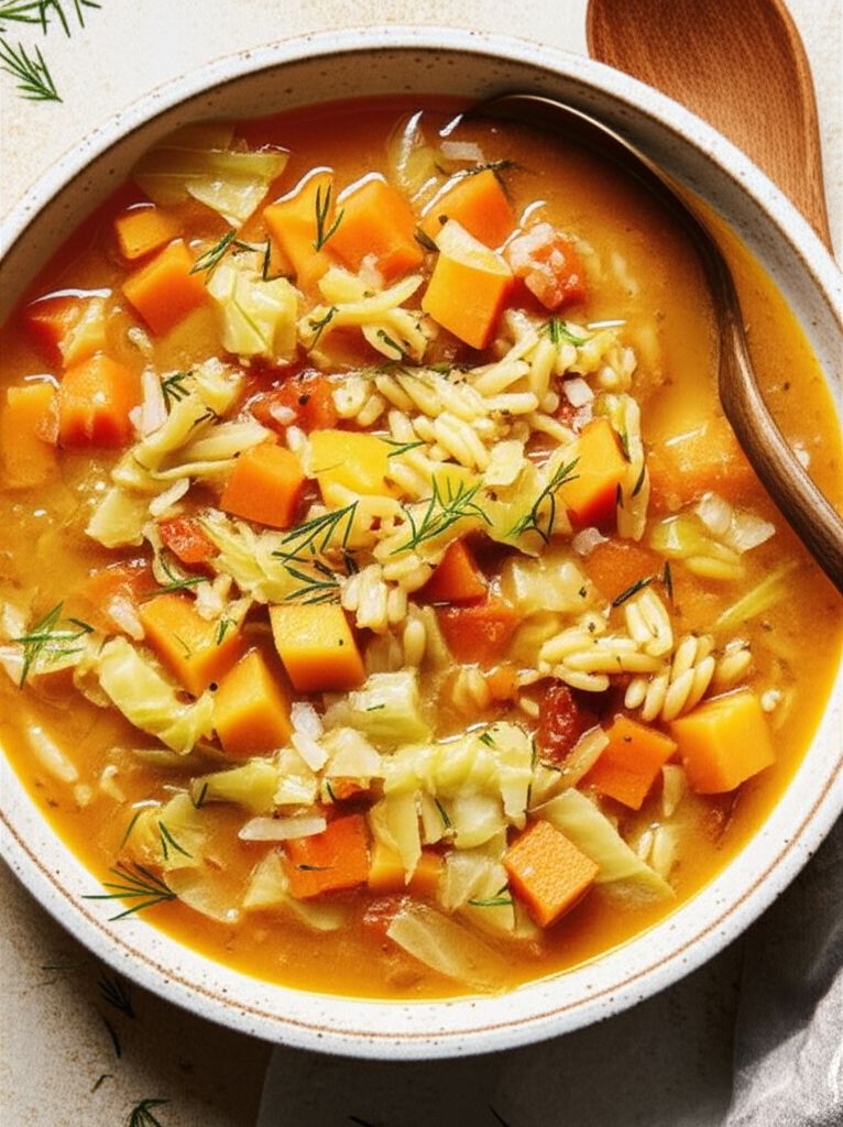 Hearty Cabbage-Rutabaga Slow Cooker Soup