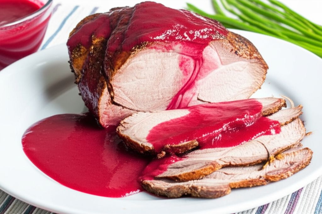 Leg of Lamb with Raspberry Sauce
