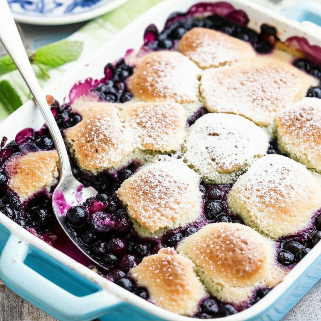 Mennonite Blueberry Cobbler