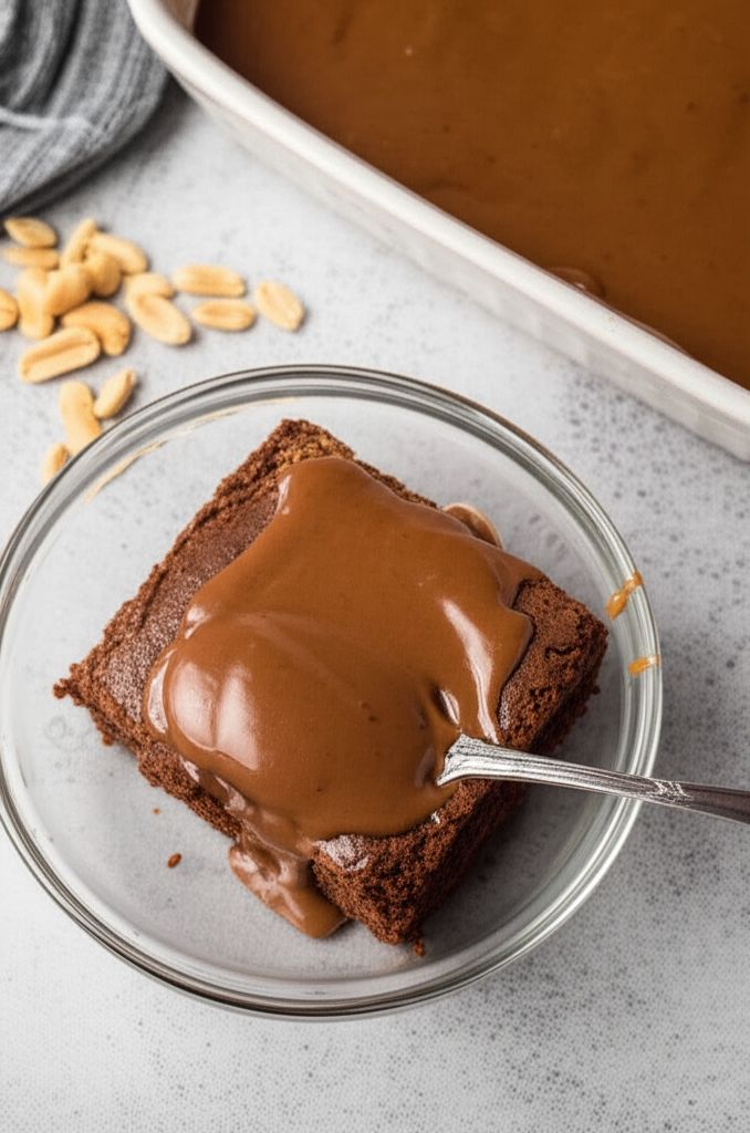 Microwave Hot Fudge Peanut Butter Pudding