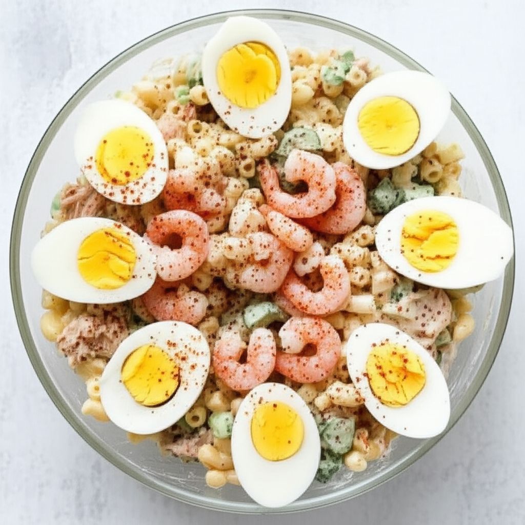 My Mom's Awesome Macaroni Salad (enough to feed a crowd!)