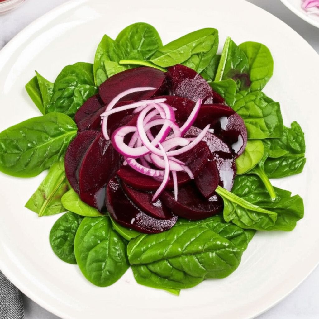 Nicole's Balsamic Beet and Fresh Spinach Salad