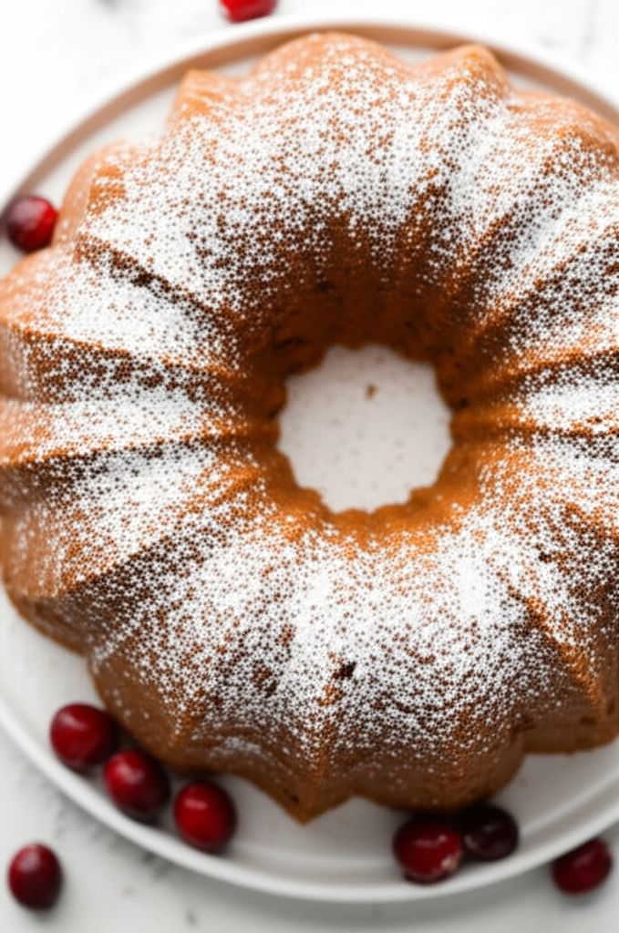 Olive Oil Cranberry Bundt Cake