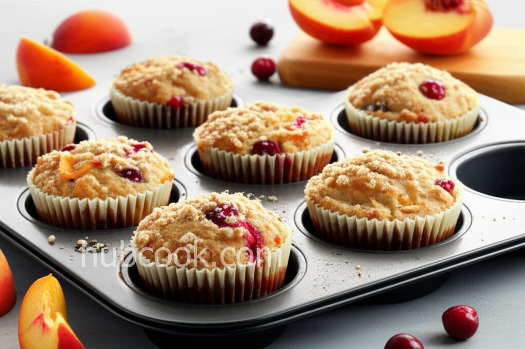 Peach and Cranberry Muffins