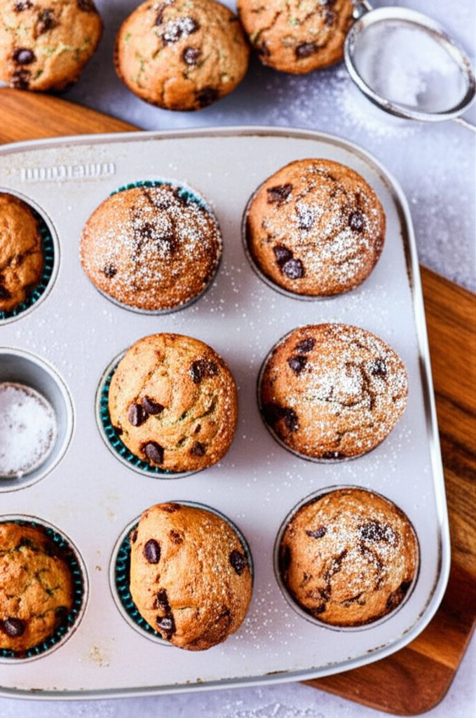 Peanut Butter Chocolate Chip Zucchini Muffins