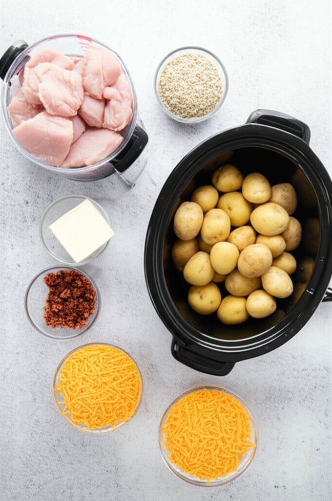 Slow Cooker Loaded Chicken and Potatoes