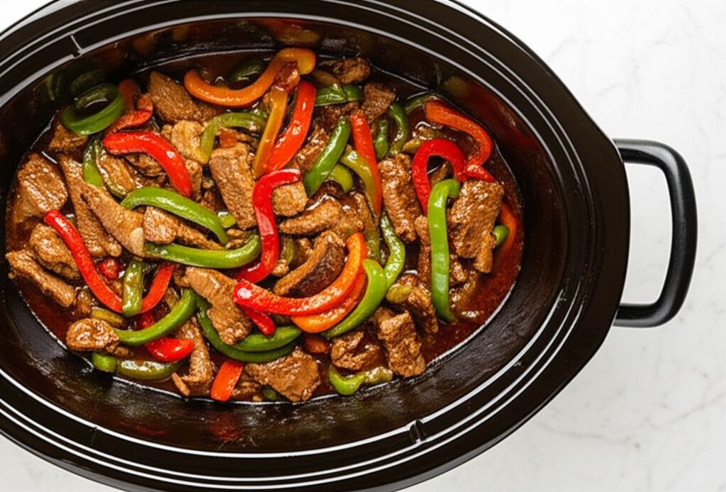 Slow Cooker Pepper Steak