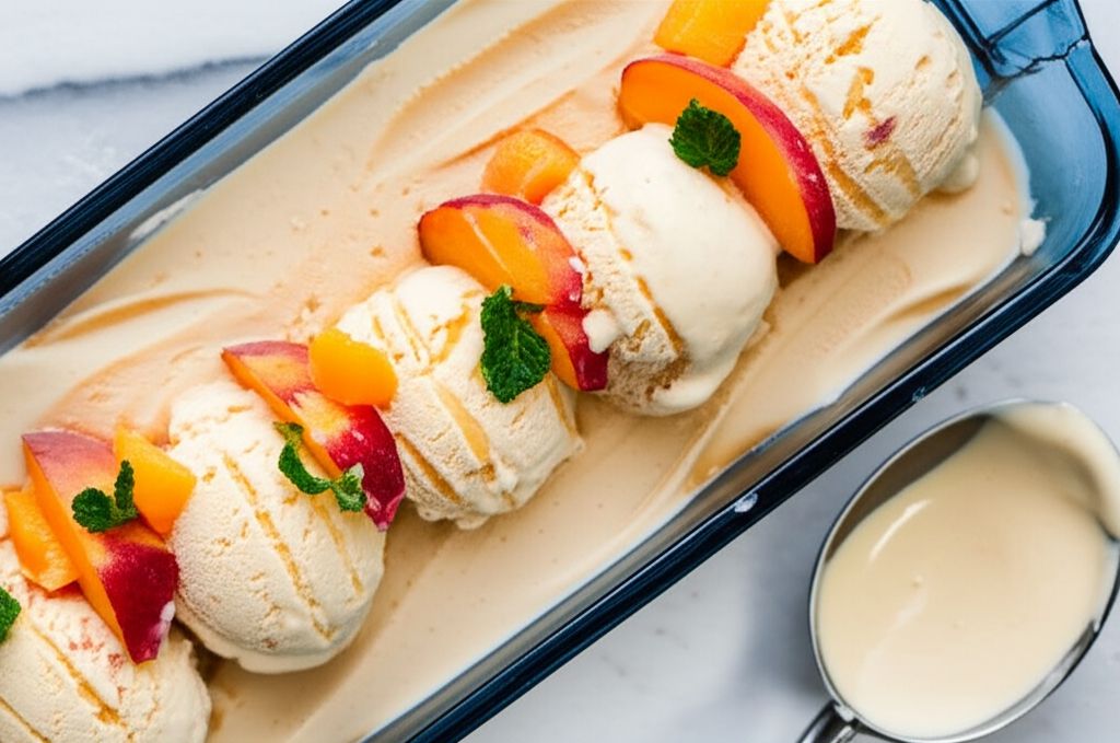 Spiced Ginger-Peach Ice Cream