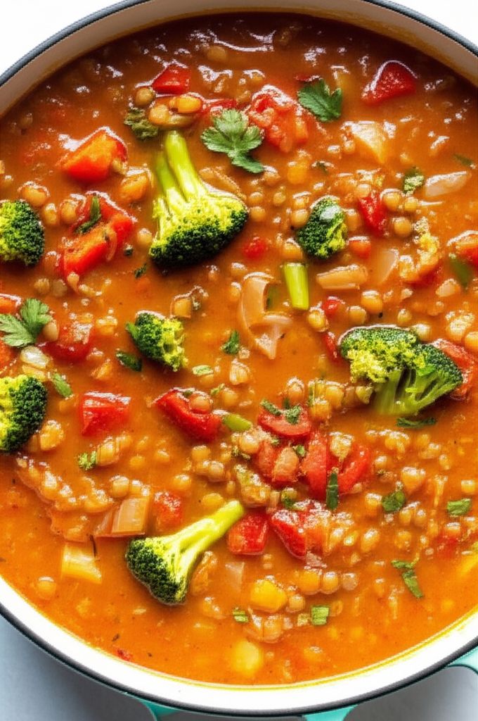Spicy Lentil Vegetable Soup