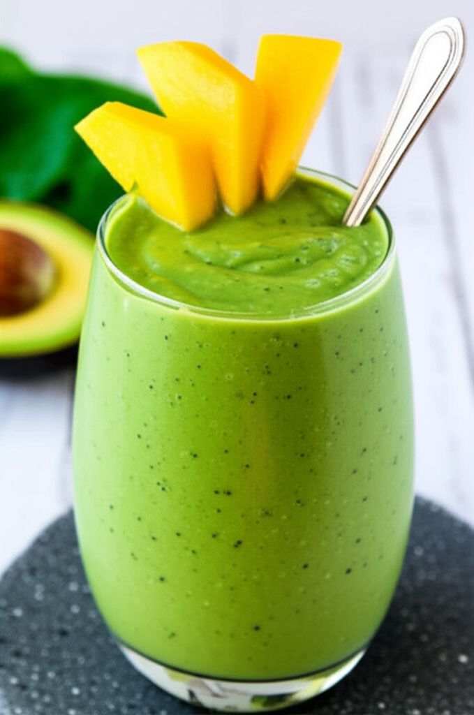 Spinach, Avocado, and Mango Smoothie
