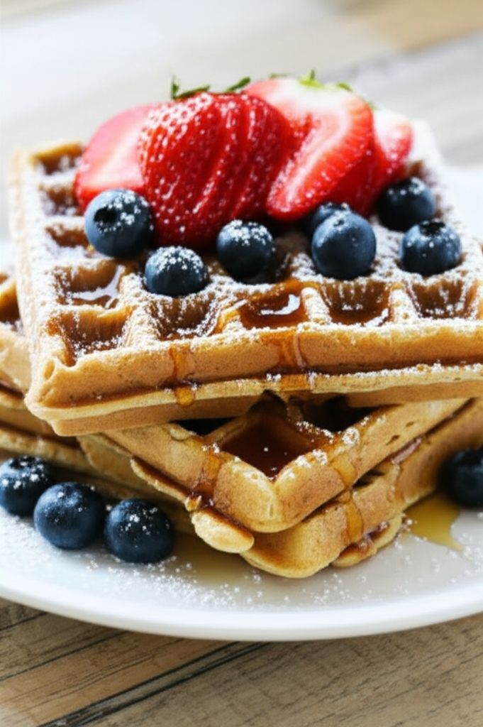 Whole Wheat Oat Waffles