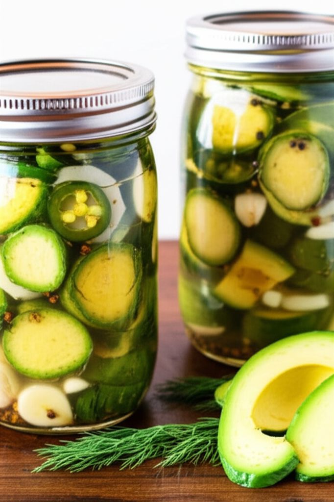 Addictive Spicy Dill Avocado Pickles