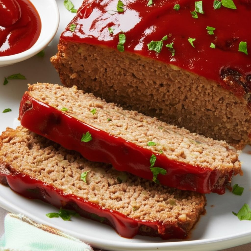 Brown Sugar Meatloaf with Ketchup Glaze