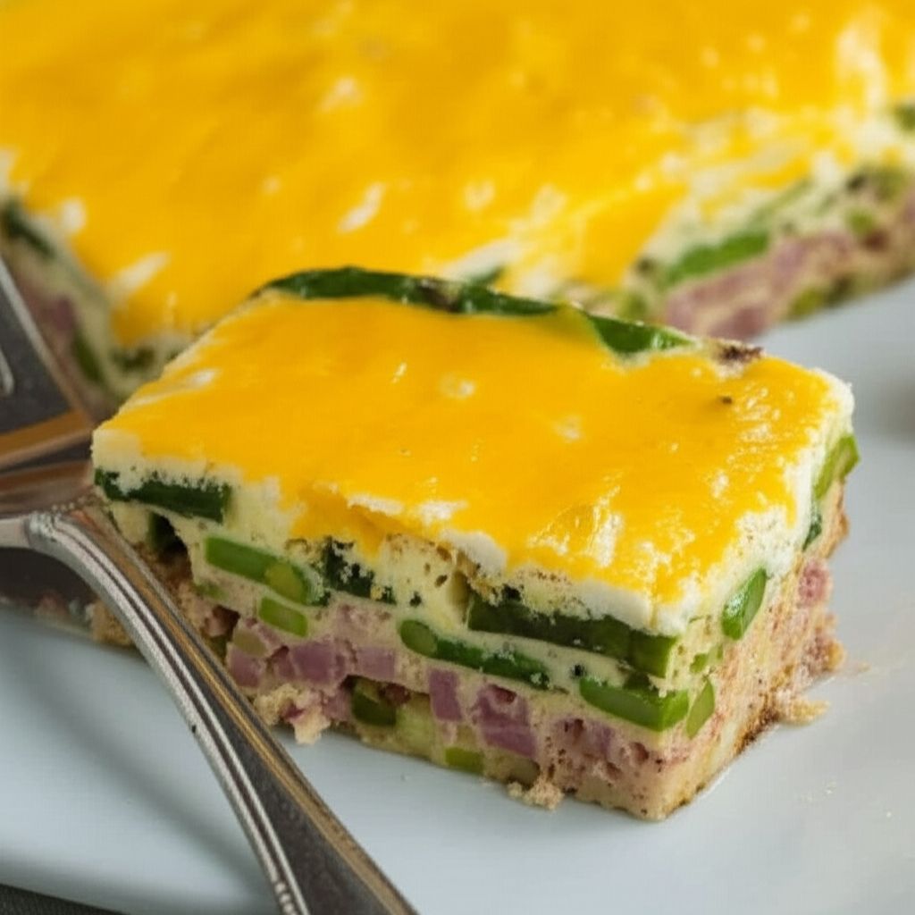 Cheesy Ham and Asparagus Bake