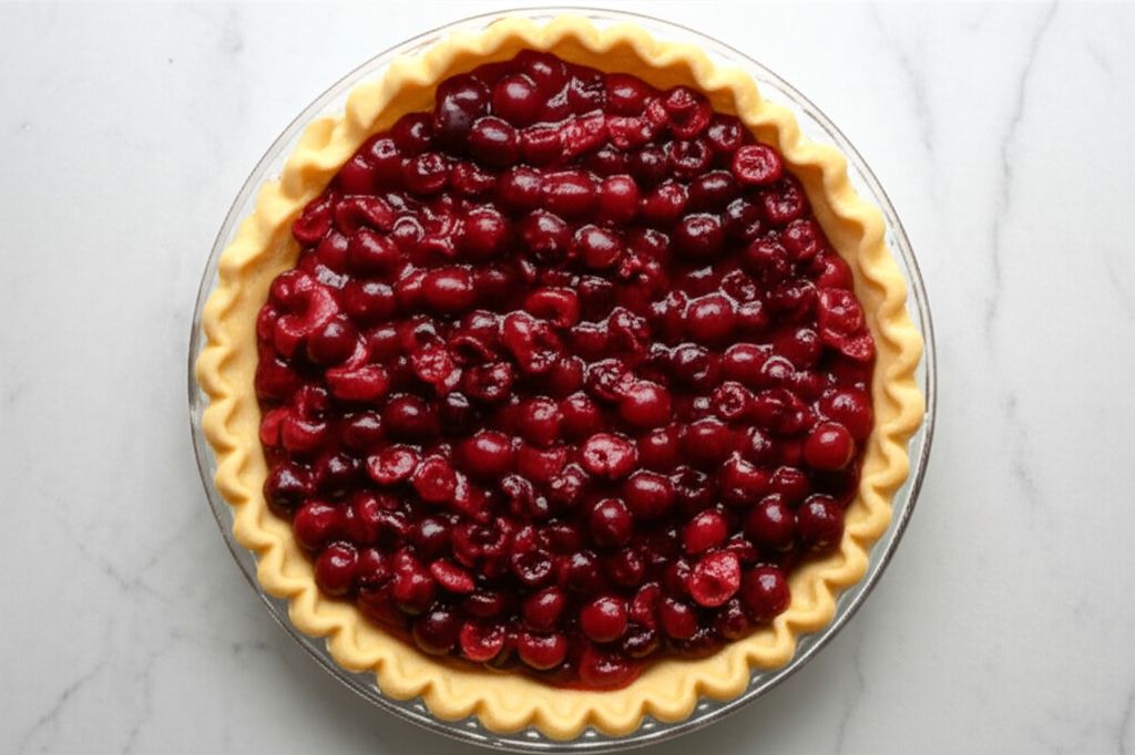 Cherry Pie with Almond Crumb Topping