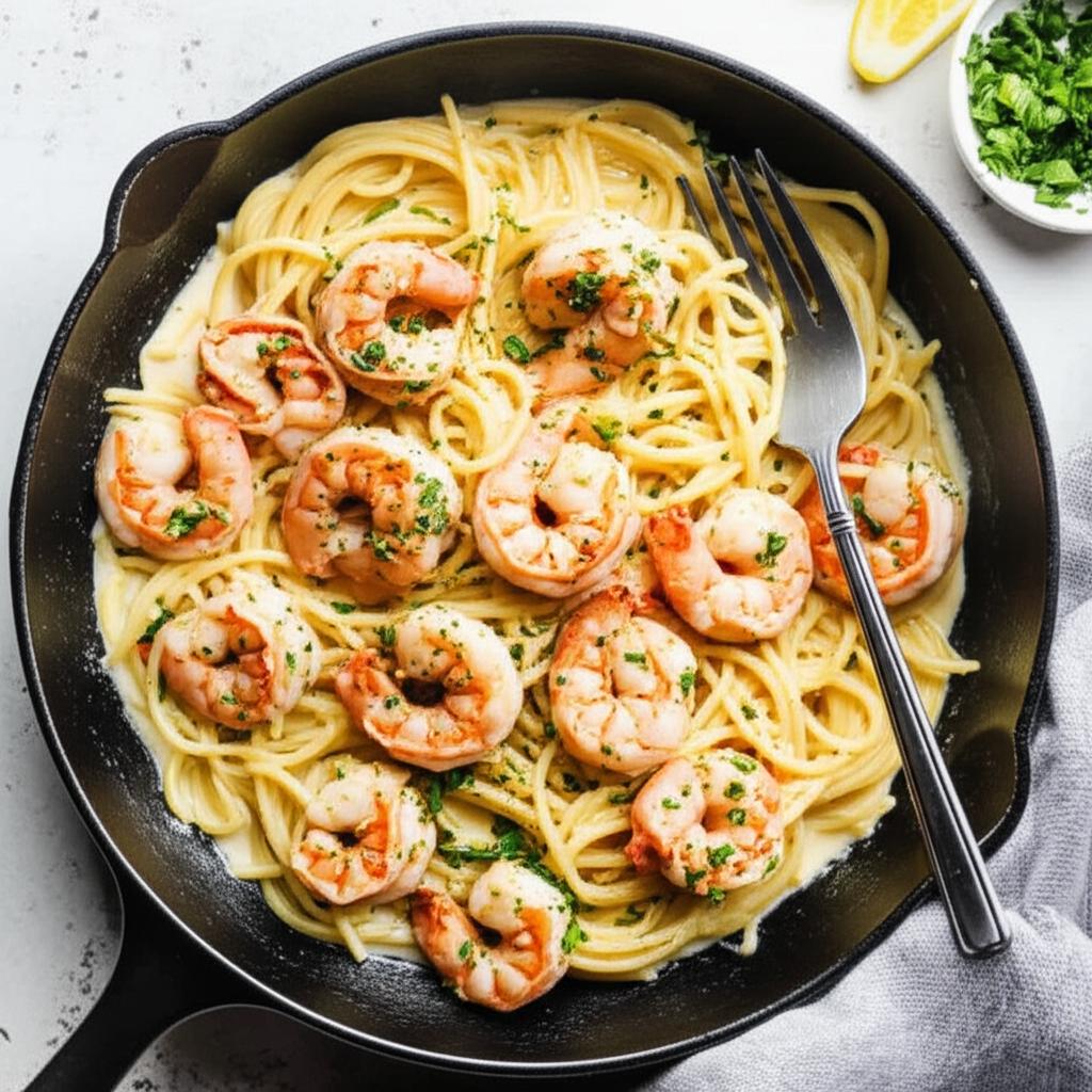 Creamy Lemon Shrimp Pasta