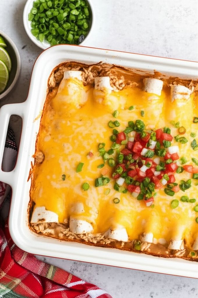 Creamy Mississippi Chicken Enchiladas