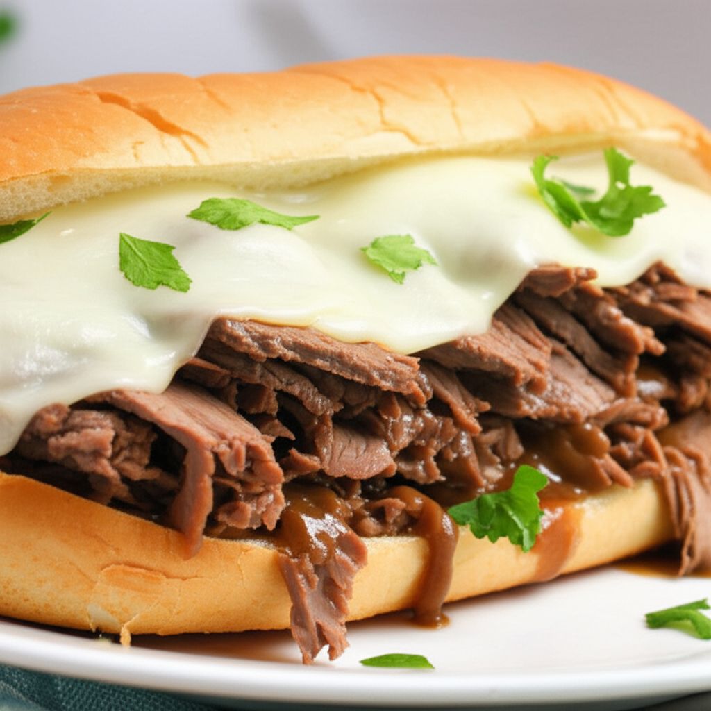 Dripping Roast Beef Sandwiches with Melted Provolone