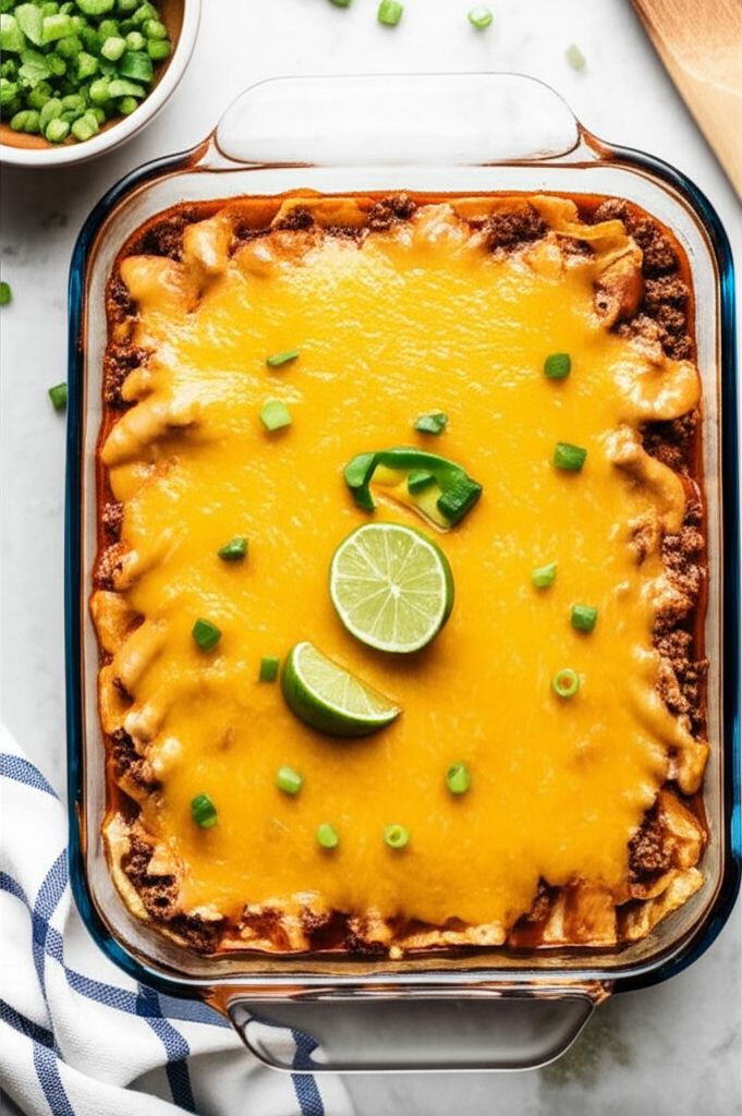 Enchilada Casserole with Red Guajillo Chile Sauce