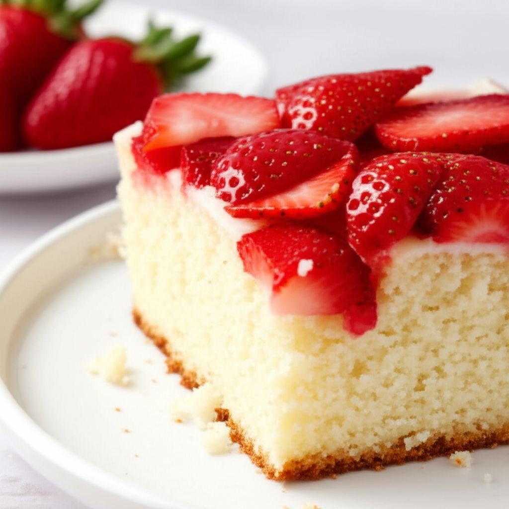 Fresh Strawberry Coffee Cake