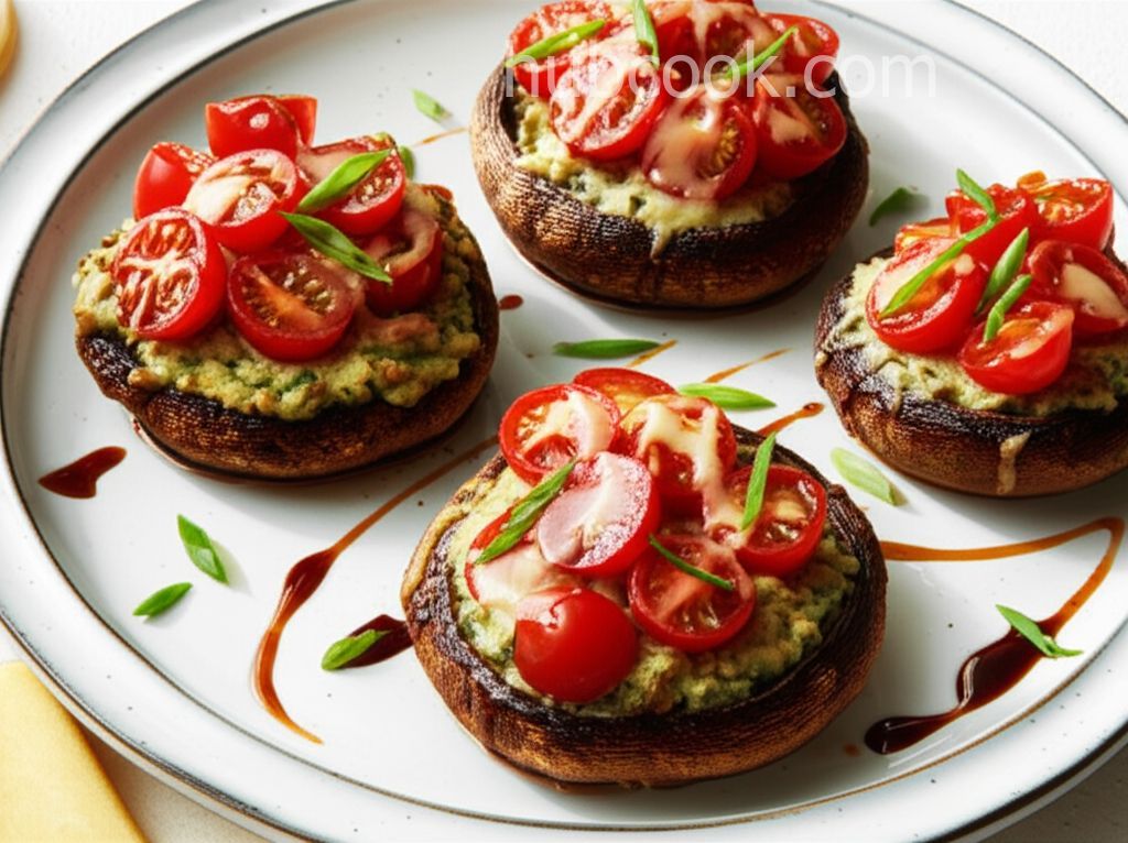 Grilled Stuffed Portobello Mushroom Caps