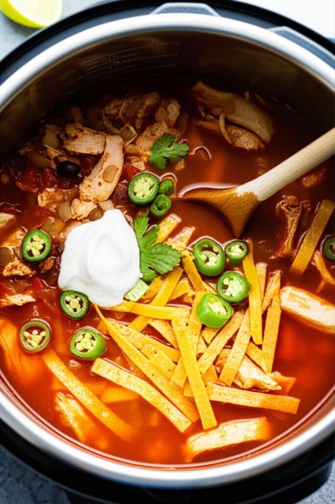 Instant Pot® Chicken and Tortilla Soup