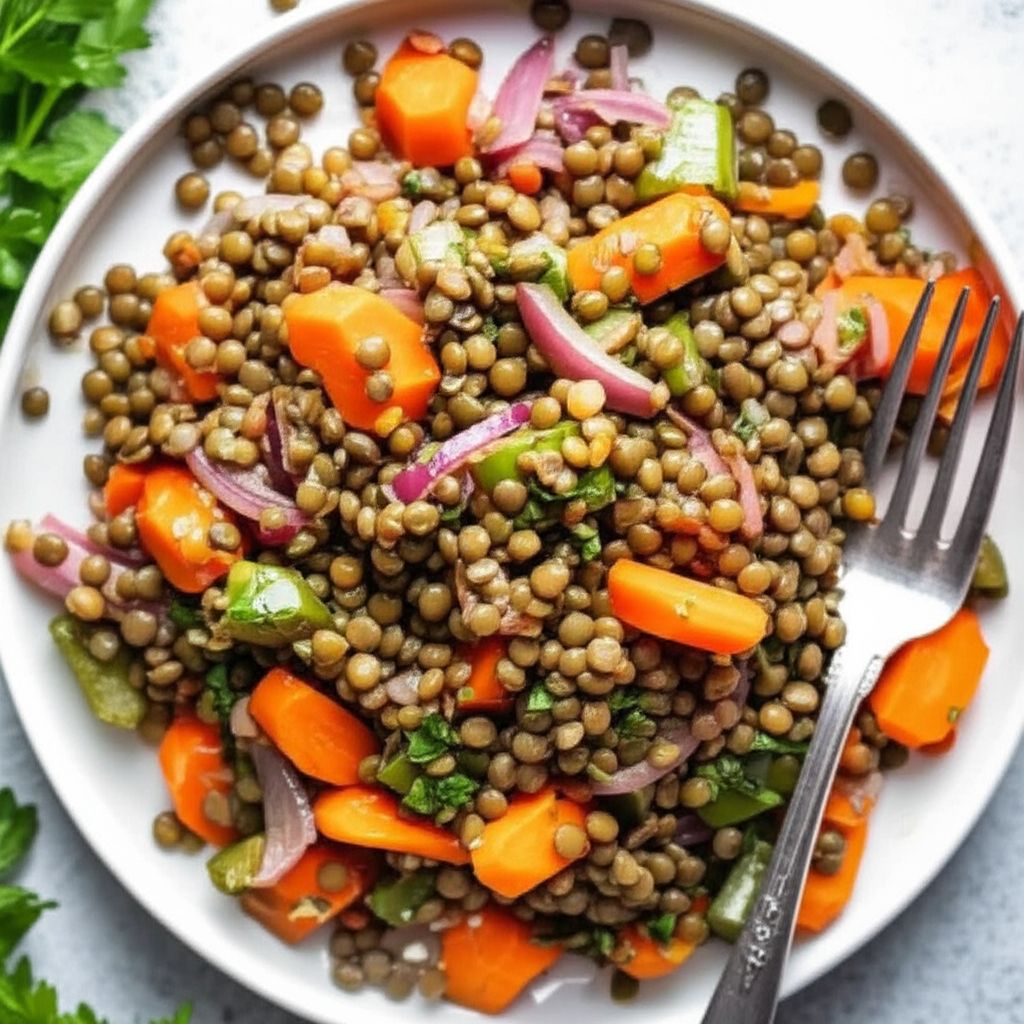 Instant Pot® Warm Lentil Salad with Dijon Vinaigrette