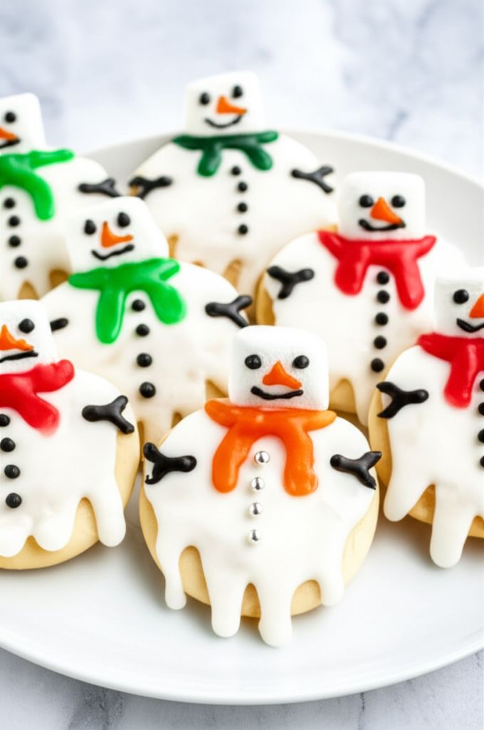 Melted Snowman Cookies