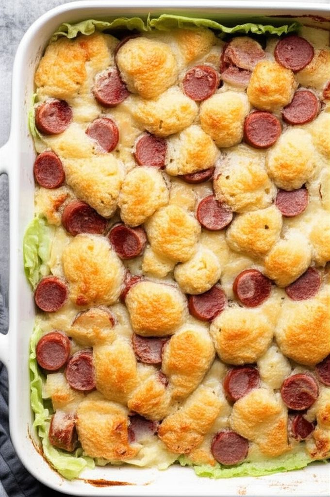 Mennonite Cabbage Potato Kielbasa Bake