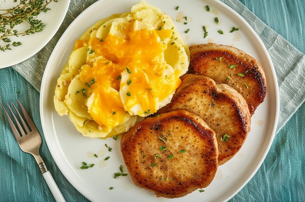 Pork Chops with Creamy Scalloped Potatoes