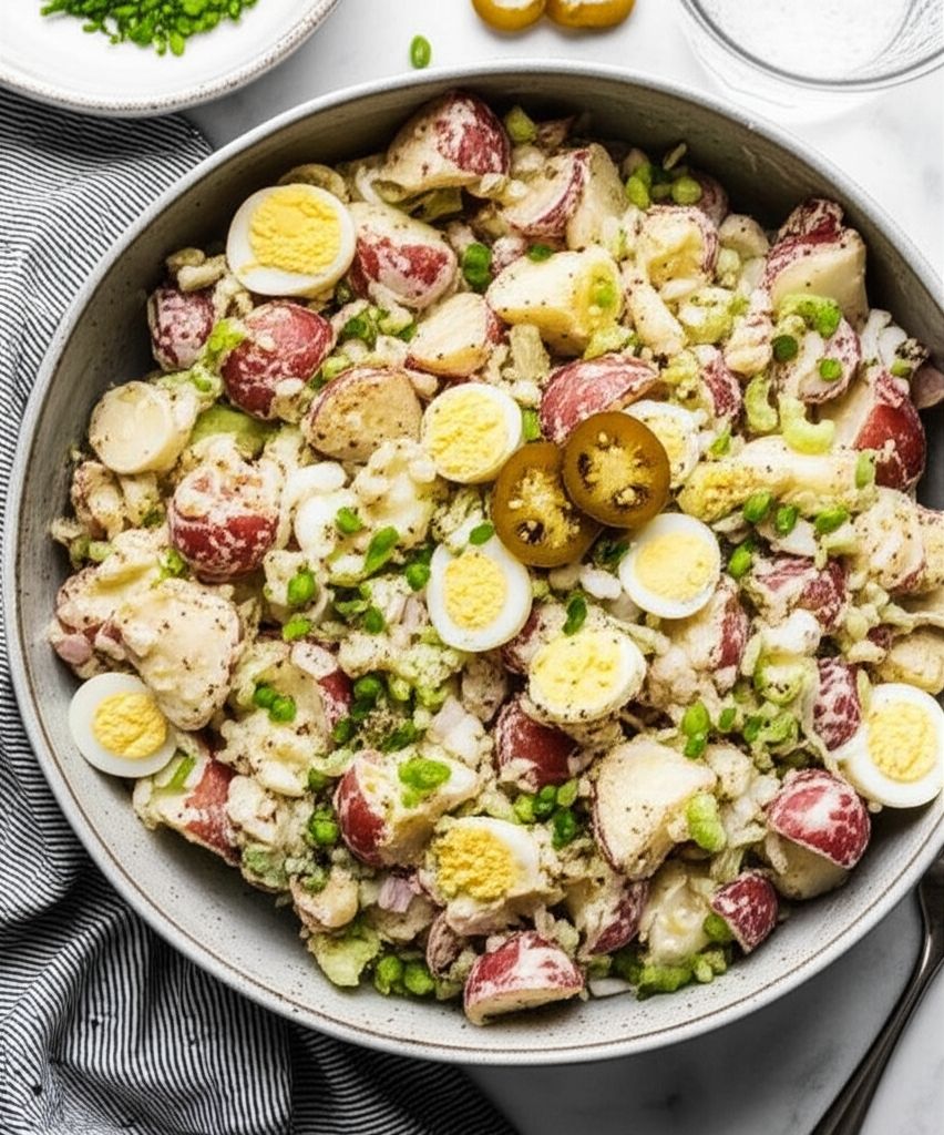 Potato Salad with Pickled Jalapenos