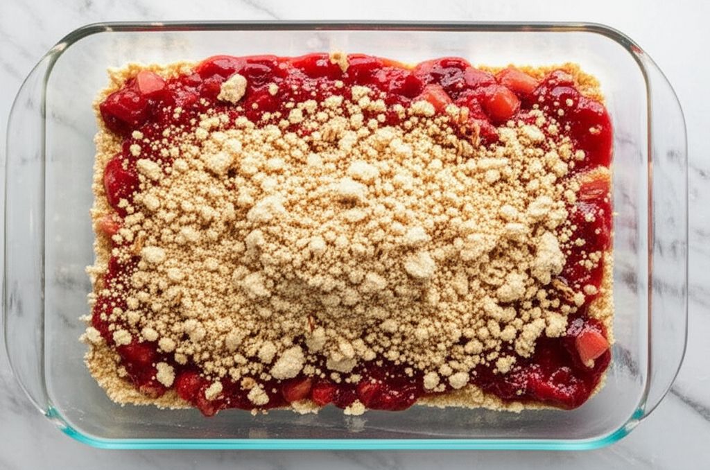 Rhubarb Cherry Crisp