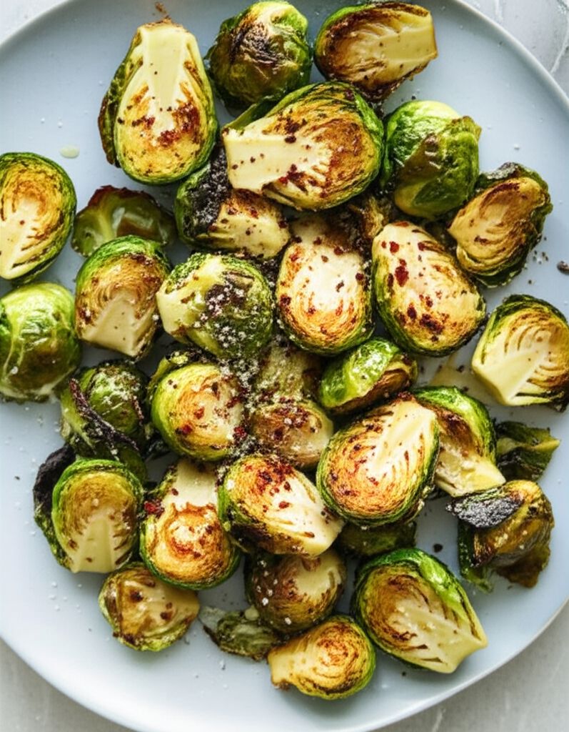 Roasted Brussels Sprouts with Parmesan